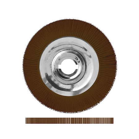 Dedeco Sunburst Radial Bristle Discs 10 in X 1 in Straight Ts Brown 36 Grit A/O 1/Unit 1392